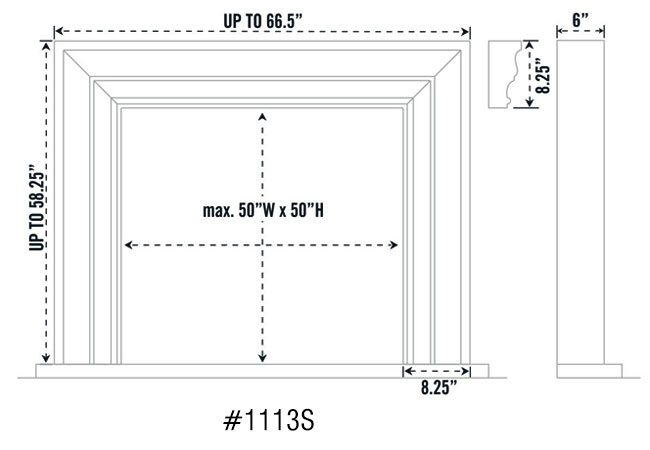 1113S fireplace stone mantel